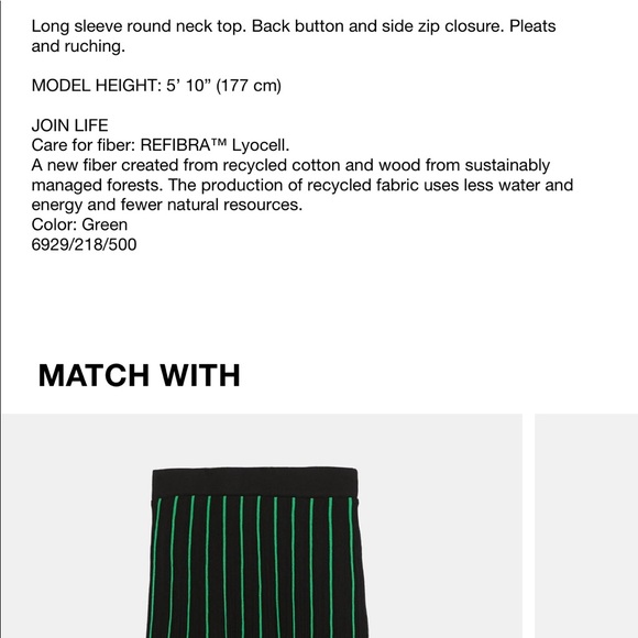 Zara top with contrasting top stitching - Picture 8 of 8